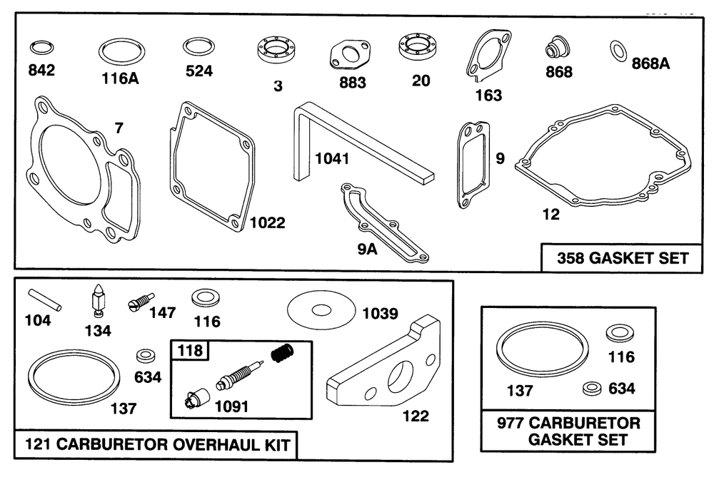 Engine Gts-150 Diagram and Parts List for 26636B 6900001 - 6999999 Toro Lawn Mower