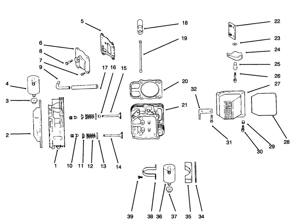 Head/Valve/Breather Kohler Engine Cv18s - Ps 61521 Diagram and Parts List for 30181 59000001 - 59999999 Toro Lawn Tractor Accessories