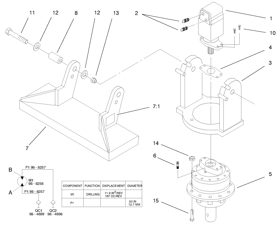 Auger Head Assembly Diagram and Parts List for 22400 990001 - 999999 Toro Lawn Tractor Accessories