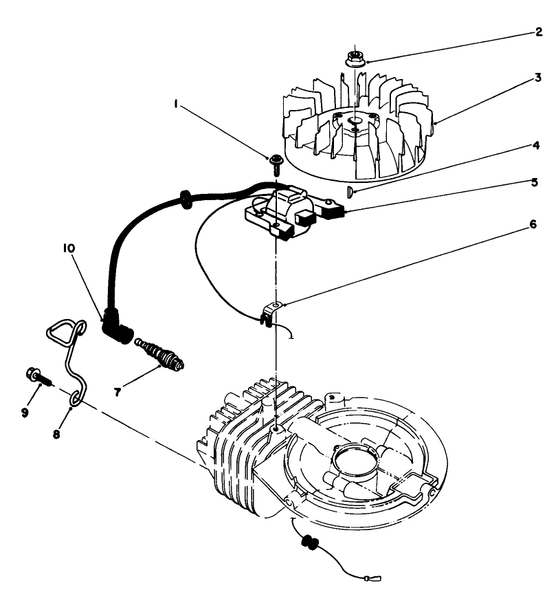 Ignition Assembly (Model No. 47pl0-3) Diagram and Parts List for 22025 1000001 - 1999999 Toro Lawn Mower