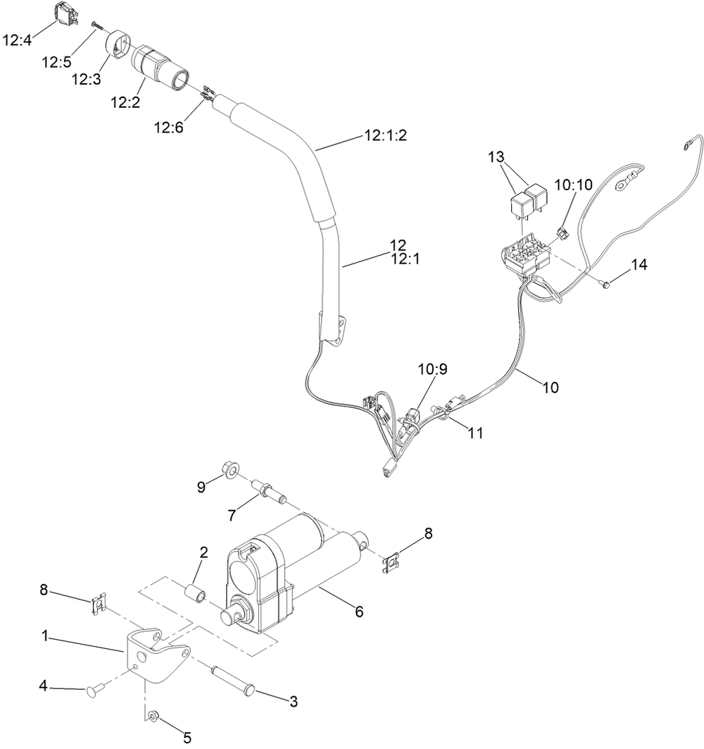 Deck Lift Assembly No. 147-1660 Diagram and Parts List for 147-1660  Toro Lawn Tractor