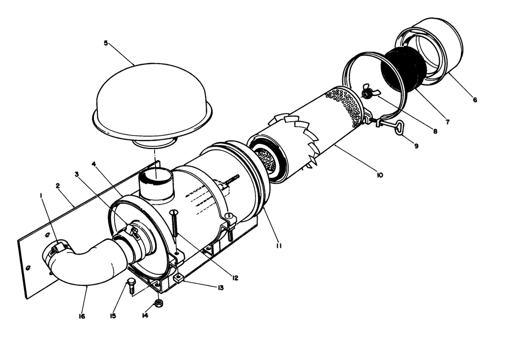 Remote Air Cleaner Kit No. 55-8460 (Optional) Diagram and Parts List for 30754 60001 - 69999 Toro Lawn Tractor