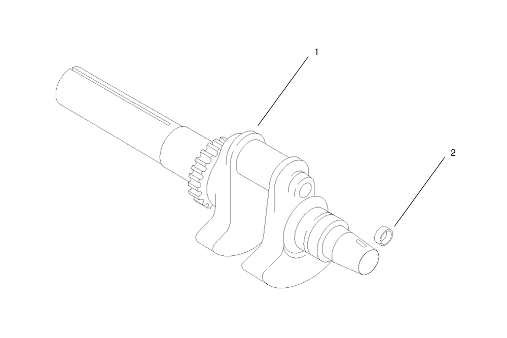 Crankshaft Assembly Diagram and Parts List for 74228 (220000001-220999999)(2002) Toro Lawn Mower