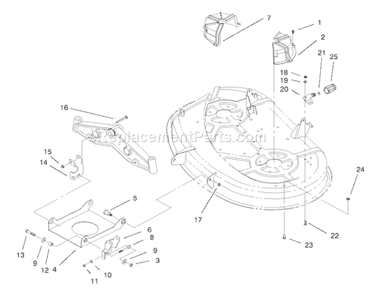 38" Deck Engagement Components Assembly Diagram and Parts List for 77102 200000001-200999999 - 2000 Toro Lawn Tractor