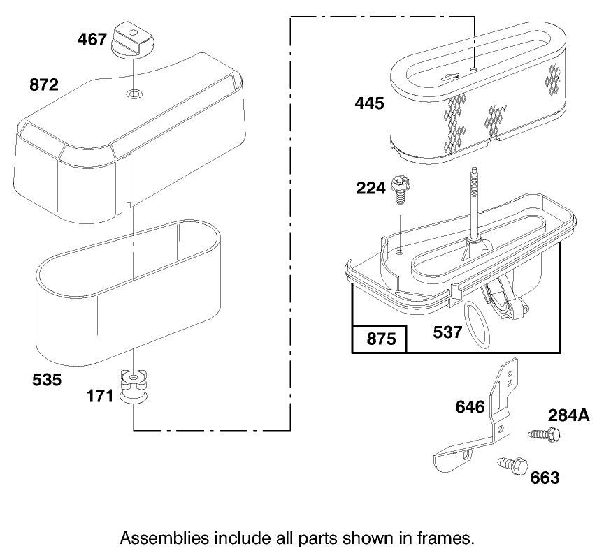 Engine Briggs & Stratton Model 28m707-1122-E1 Diagram and Parts List for 71209 9900001 - 9999999 Toro Lawn Tractor