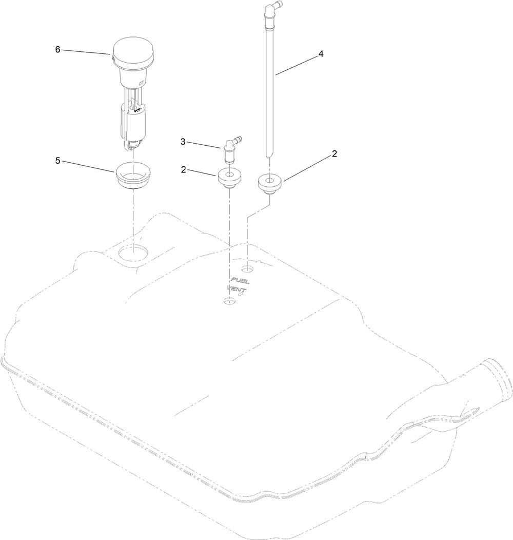 Fuel Tank Assembly No. 147-5288 Diagram and Parts List for 76501 400000000 - 415399999 Toro Lawn Tractor