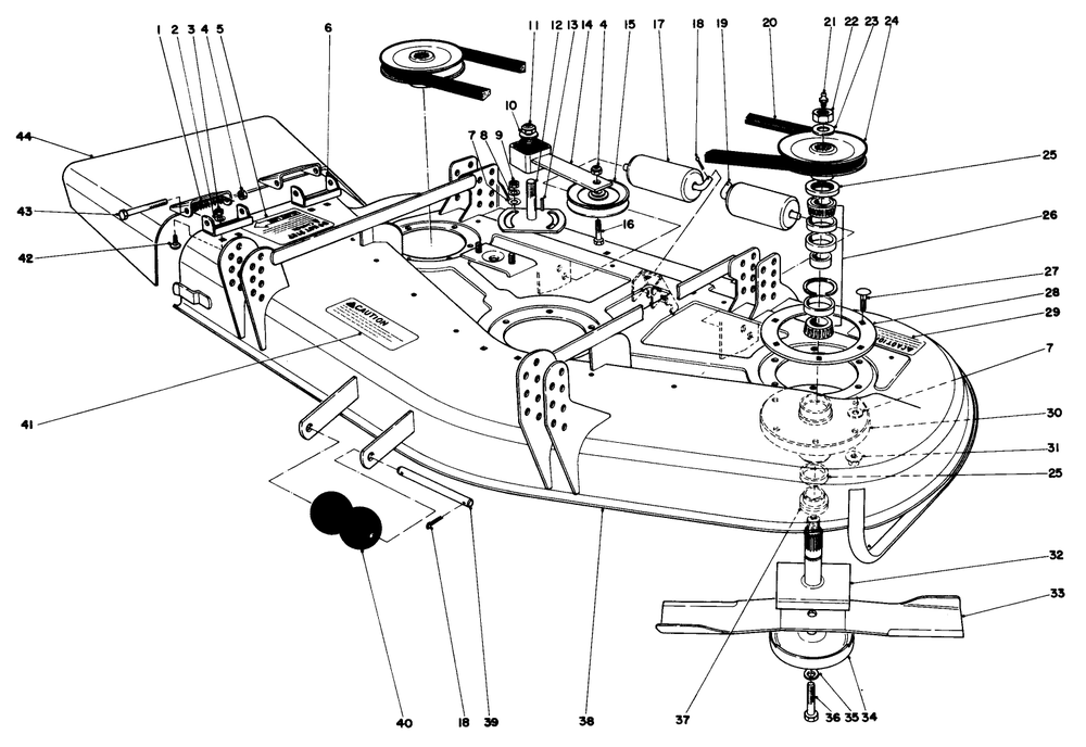 Cutting Unit Model No. 30555 Diagram and Parts List for 30775 400001 - 499999 Toro Lawn Tractor