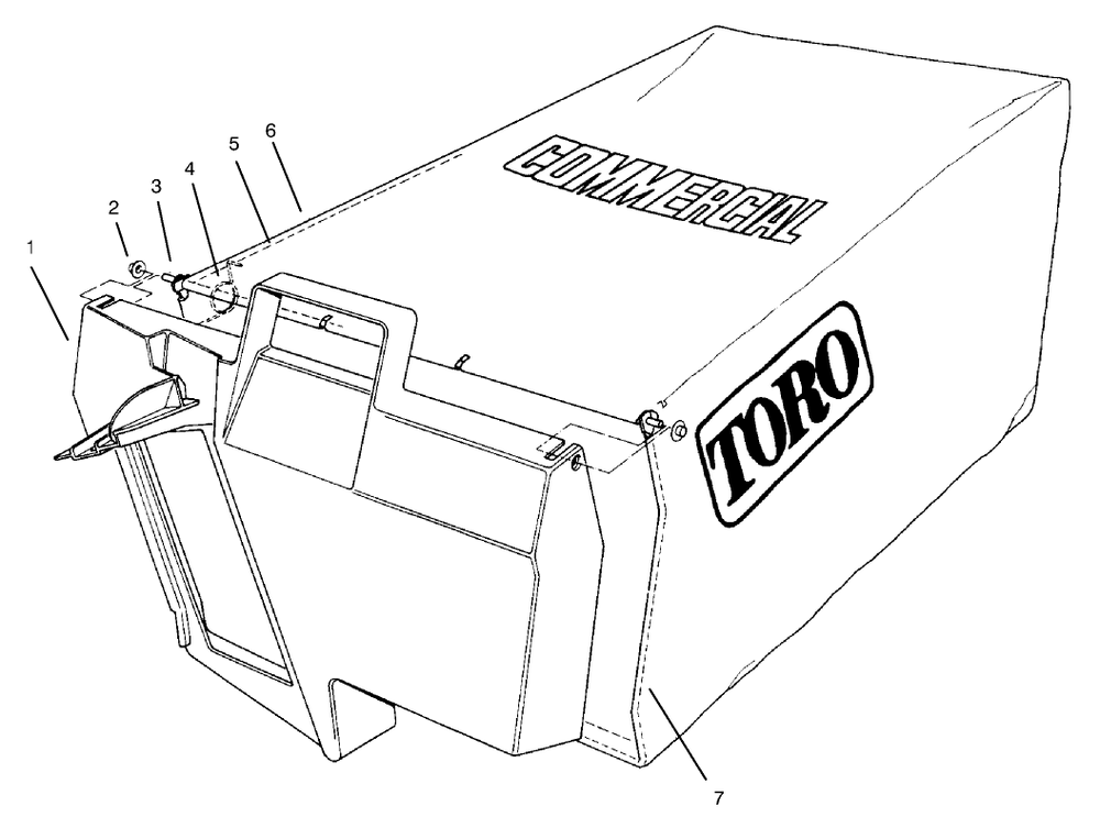Grass Bag Assembly No. 11-5609 Diagram and Parts List for 22154B 6900001 - 6999999 Toro Lawn Mower