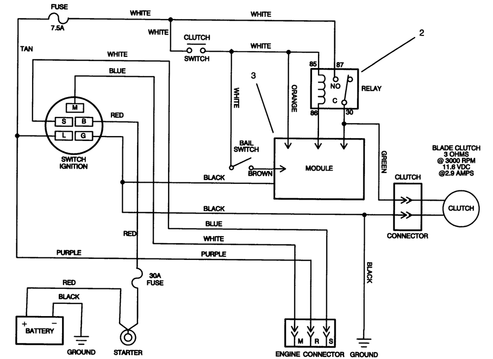 Electric Schematic Diagram and Parts List for 30181 59000001 - 59999999 Toro Lawn Tractor Accessories