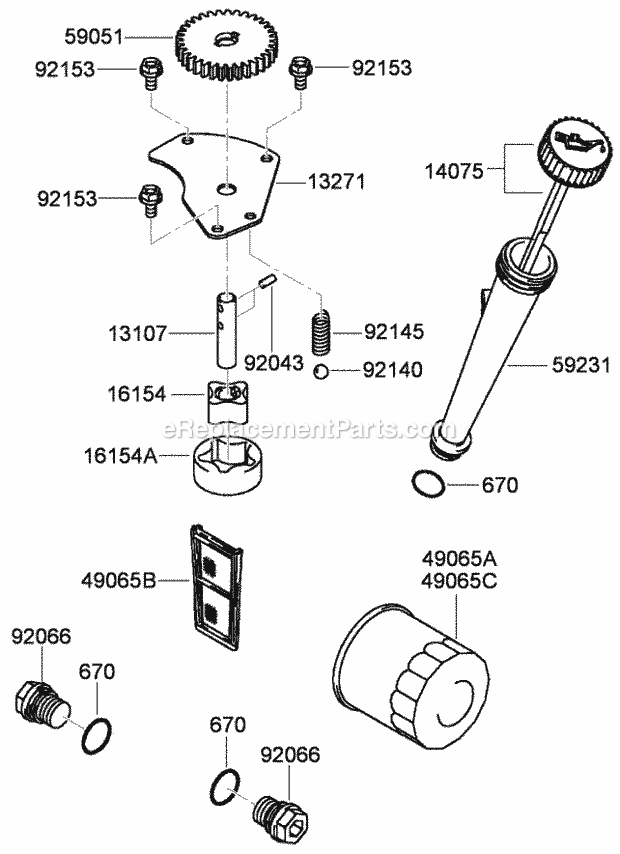 Lubrication Equipment Assembly Kawasaki Fh680 Diagram and Parts List for 74921 290000001-290999999 Toro Lawn Mower