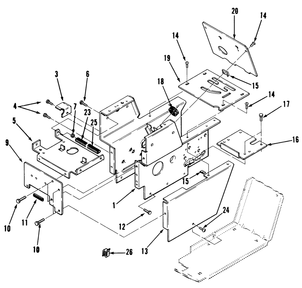 Sheet Metal And Covers Diagram and Parts List for 31-10K803 2000001 - 2999999 Toro Lawn Tractor