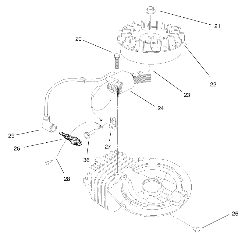 Engine Assembly (Continued) Model No. 47pt6-4 Diagram and Parts List for 38431 7900001 - 7999999 Toro Snow Blower