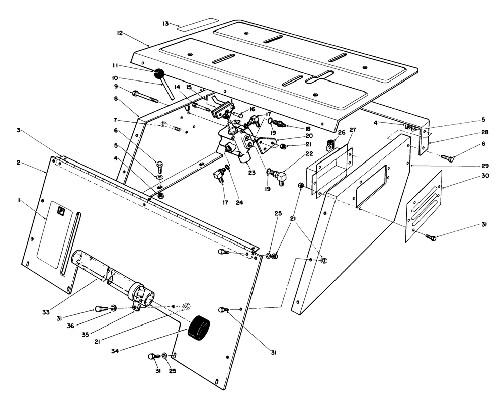 Seat Support Assembly Diagram and Parts List for 30718 0000001 - 0999999 Toro Lawn Tractor
