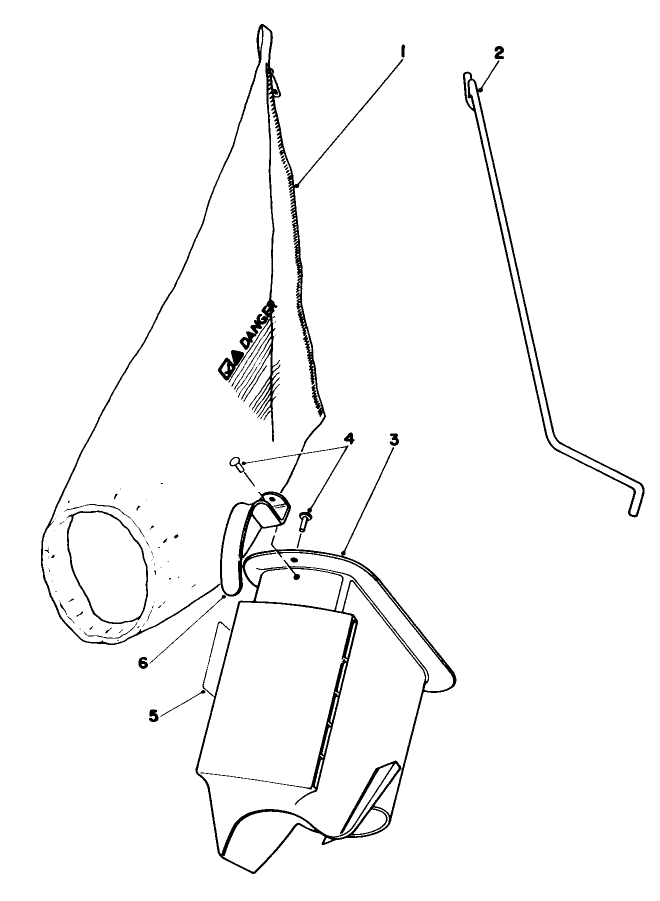 Bagging Kit No. 47-6510 (Optional) Diagram and Parts List for 16785 5000001 - 5999999 Toro Lawn Mower