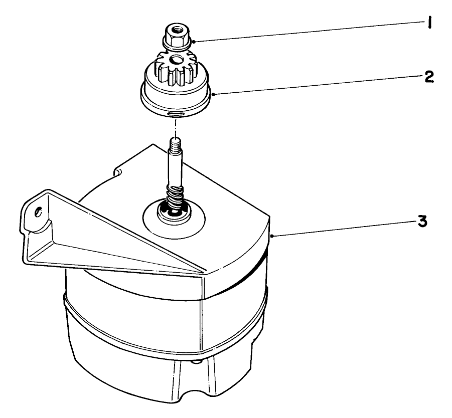 Starter Motor Assembly Model No. 18208 And 18257 Diagram and Parts List for 18208 2000001 - 2999999 Toro Lawn Mower