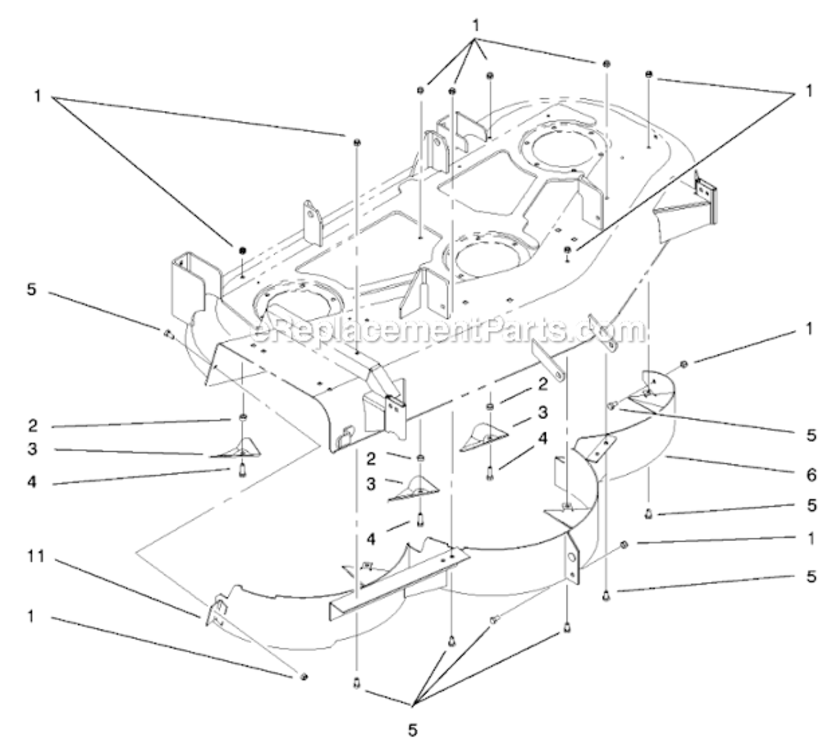 Baffle_Assembly Diagram and Parts List for 78370 8900001 - 8999999 Toro Lawn Mower