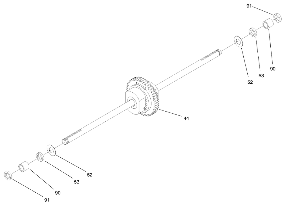 Hydro Transaxle Assembly (Continued) Diagram and Parts List for 71197 9900001 - 9999999 Toro Lawn Tractor