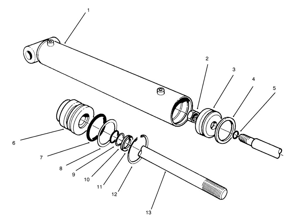 Hydraulic Lift Cylinder No. 54-0150 Diagram and Parts List for 30610 490001 - 499999 Toro Lawn Tractor