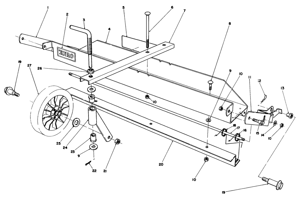 Dethatcher Kit Model No. 59126 (Optional) Diagram and Parts List for 20624 6000001 - 6999999 Toro Lawn Mower