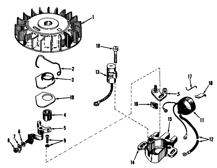 Magneto No. 610690a Diagram and Parts List for 31302 2000001 - 2999999 Toro Snow Blower