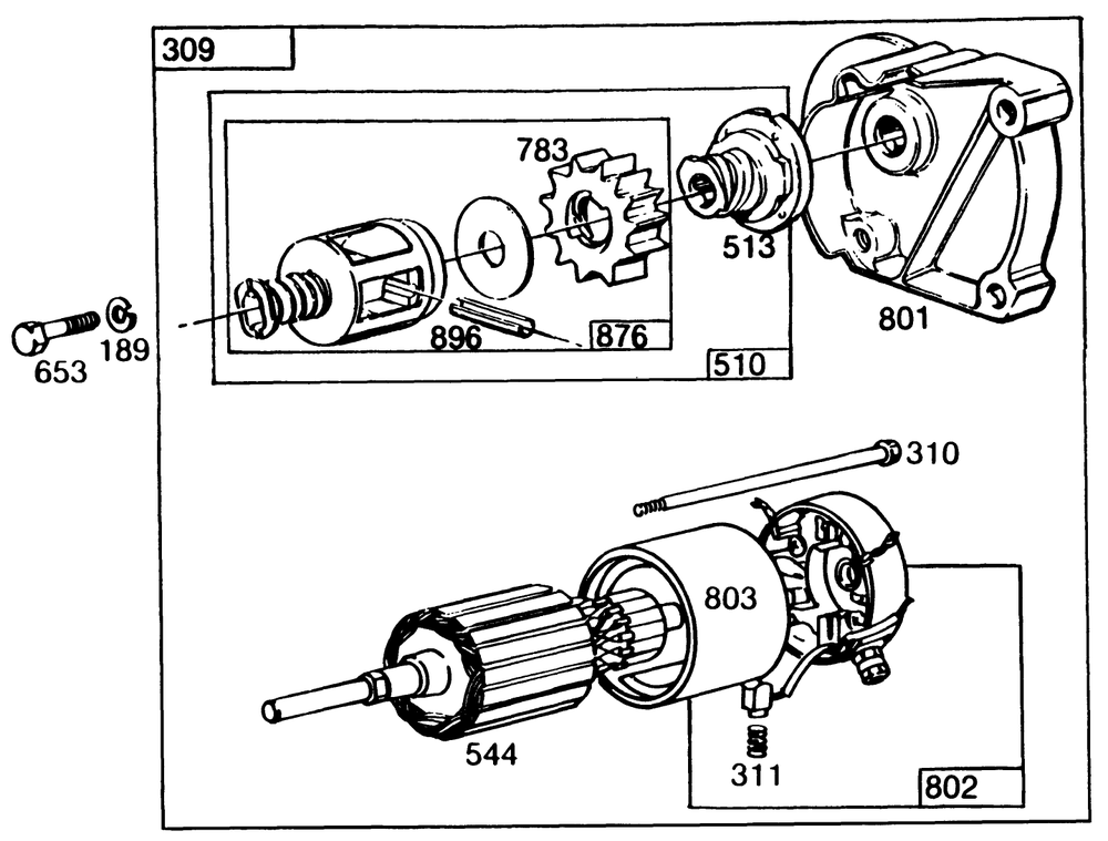Engine Briggs And Stratton Model No. 402707-0158-01 Diagram and Parts List for 30116 7000001 - 7999999 Toro Lawn Tractor Accessories