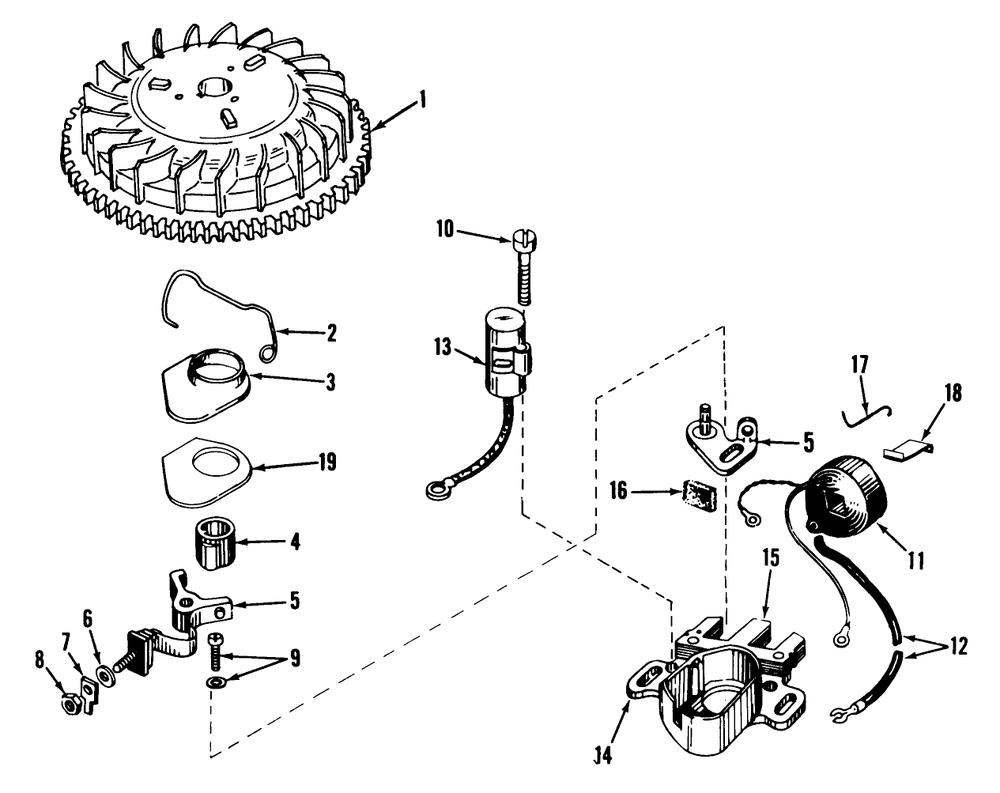 Magneto No. 610772 Diagram and Parts List for 18208 2000001 - 2999999 Toro Lawn Mower