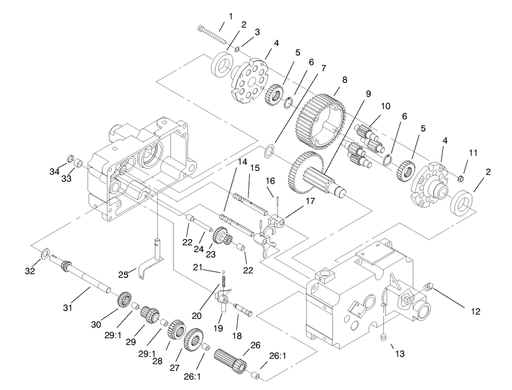 Transmission 8-Speed 8 Pinion (Continued) Diagram and Parts List for 73441 7900001 - 7999999 Toro Lawn Tractor