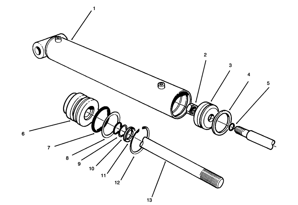 Hydraulic Llft Cylinder No. 54-0150 Diagram and Parts List for 30610 591300 - 599999 Toro Lawn Tractor