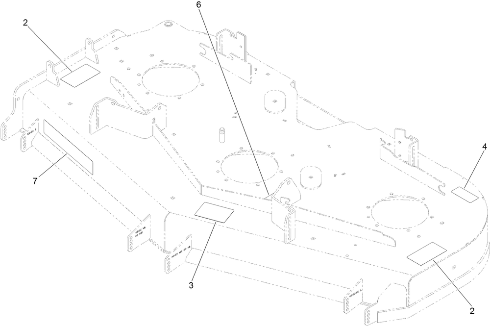 Deck Decal Assembly Diagram and Parts List for 74054 408900000-410143408 Toro Lawn Tractor