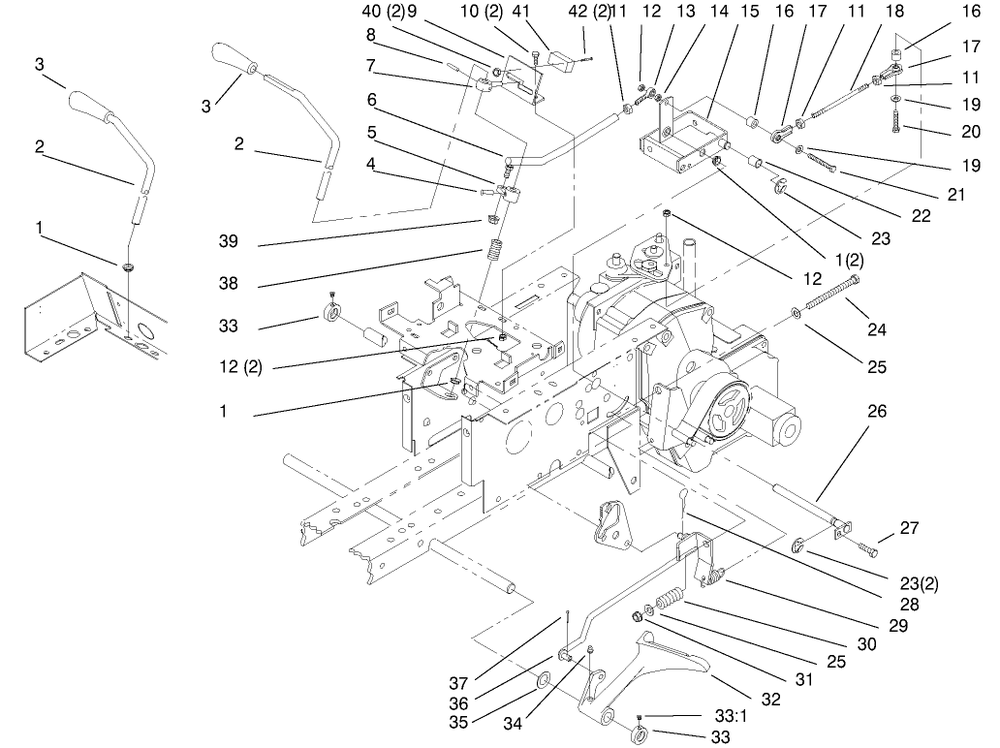Hydro Controls, Brake Diagram and Parts List for 73403 6900001 - 6999999 Toro Lawn Tractor