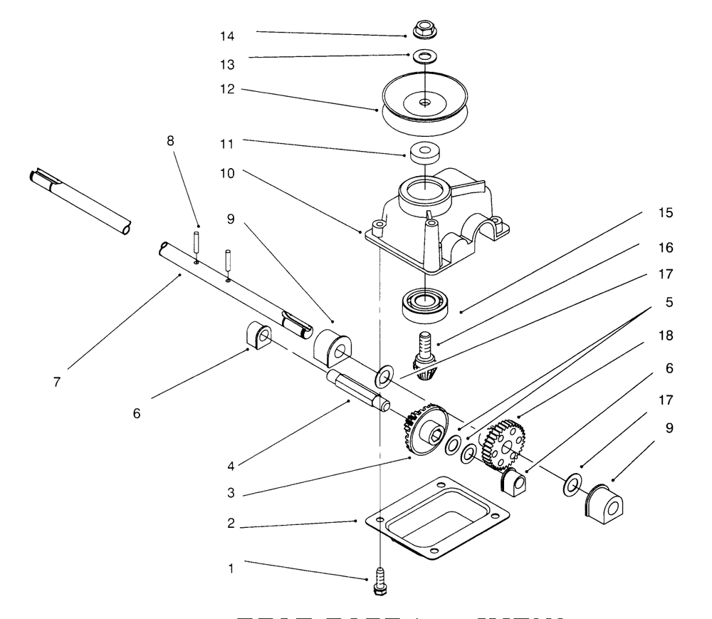 Gear Case Assembly Diagram and Parts List for 20442 6900001 - 6999999 Toro Lawn Mower
