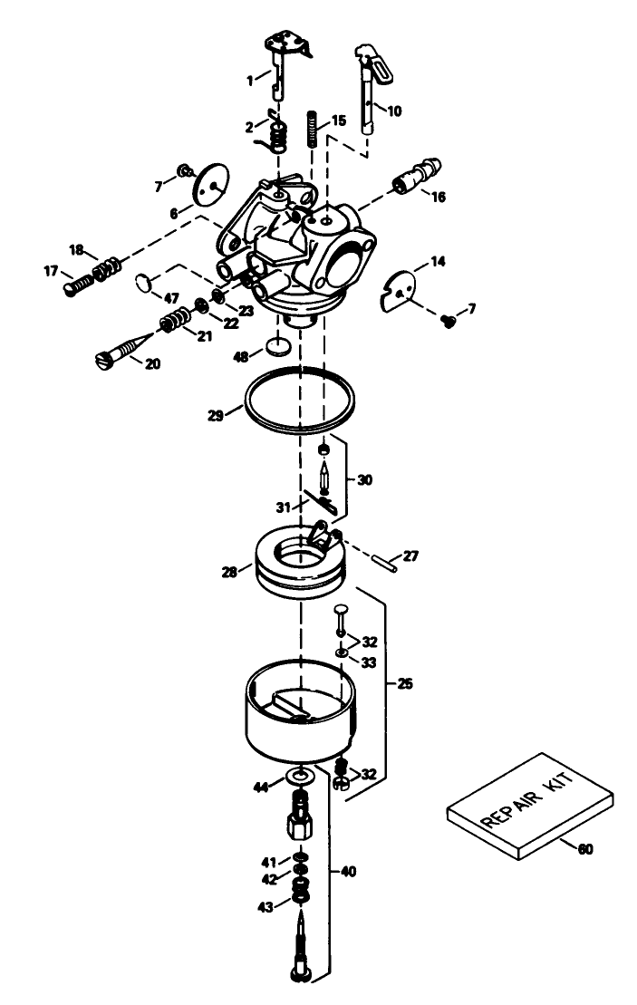 Carburetor No. 632334a Diagram and Parts List for 38080 2000001 - 2999999 Toro Snow Blower
