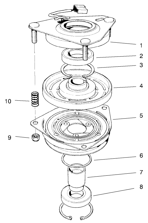 Clutch Asm No. 54-3200 Diagram and Parts List for 30167 890001 - 899999 Toro Lawn Tractor Accessories
