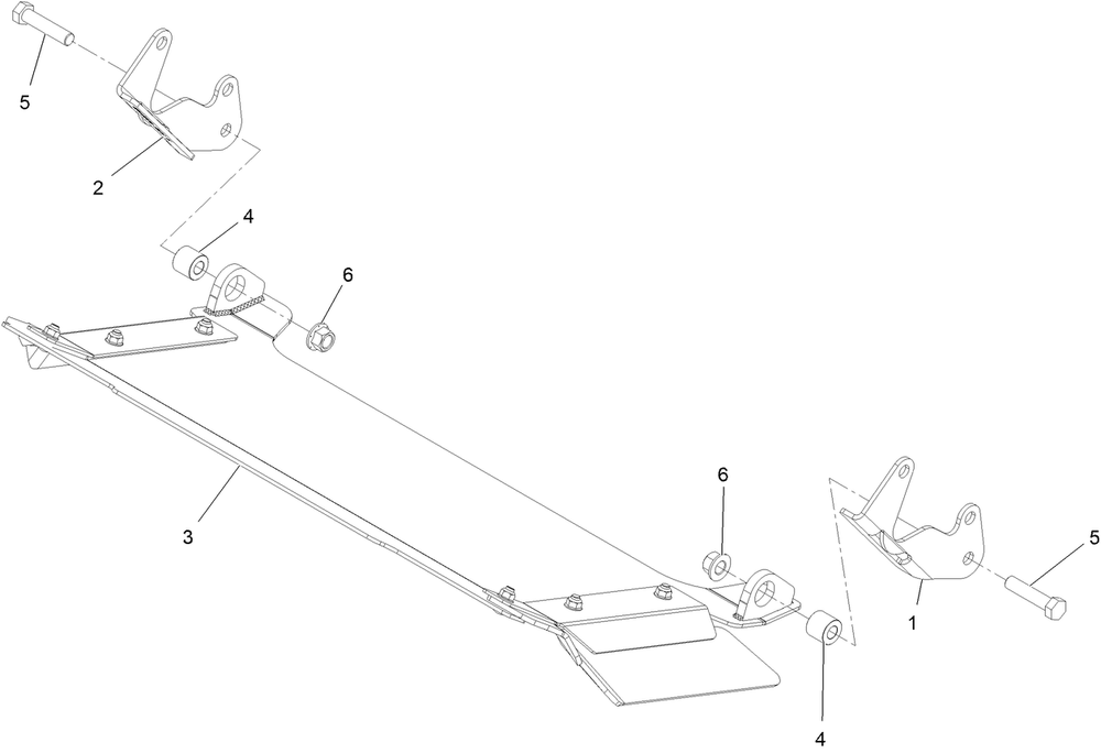 Rear Discharge Tunnel Assembly Diagram and Parts List for 72942TE 411000000 - 413999999 Toro Lawn Tractor