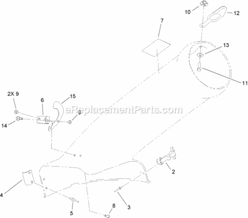50_Inch_Chute_Assembly_No_112-3971 Diagram and Parts List for 79324 311000001 - 311999999 Toro Lawn Tractor Accessories