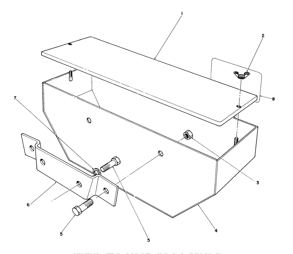 Weight Box Assembly Diagram and Parts List for 30761 390001 - 399999 Toro Snow Blower
