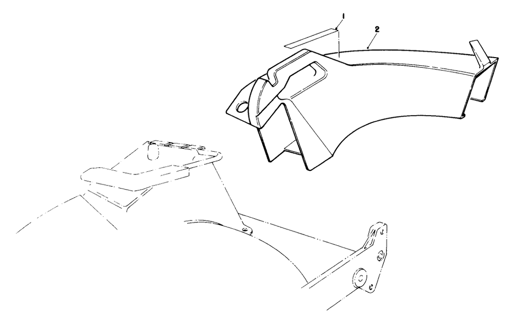 Side Discharge Chute Model No 59168 (Optional) Diagram and Parts List for 20668 0000001 - 0999999 Toro Lawn Mower