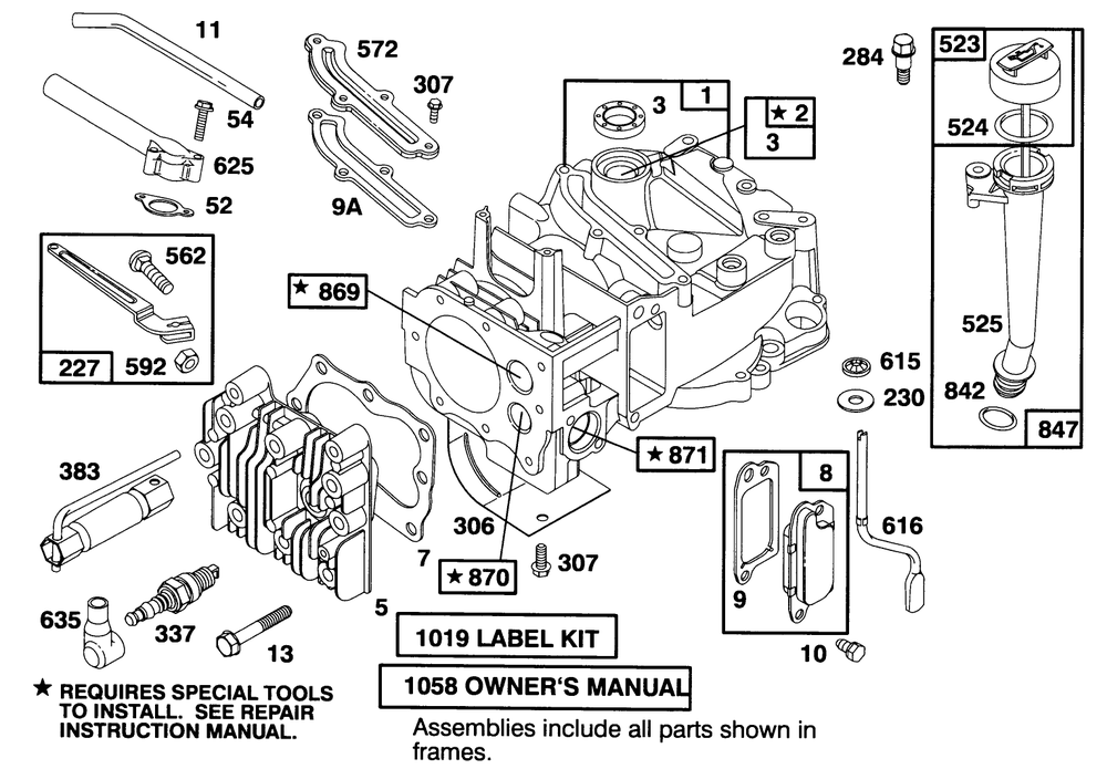 Engine Briggs & Stratton Model 127802-0514-21 Diagram and Parts List for 20806BC 4900001 - 4999999 Toro Lawn Mower