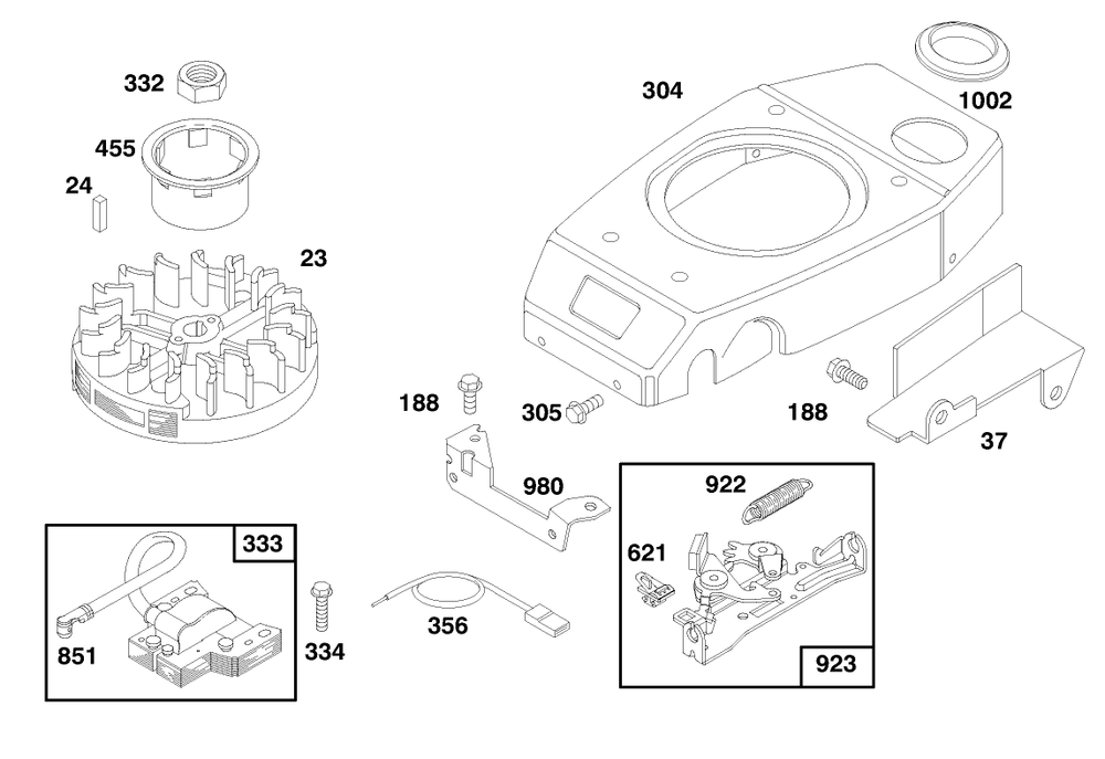 Engine Gts 150 Diagram and Parts List for 20464 6900001 - 6999999 Toro Lawn Mower