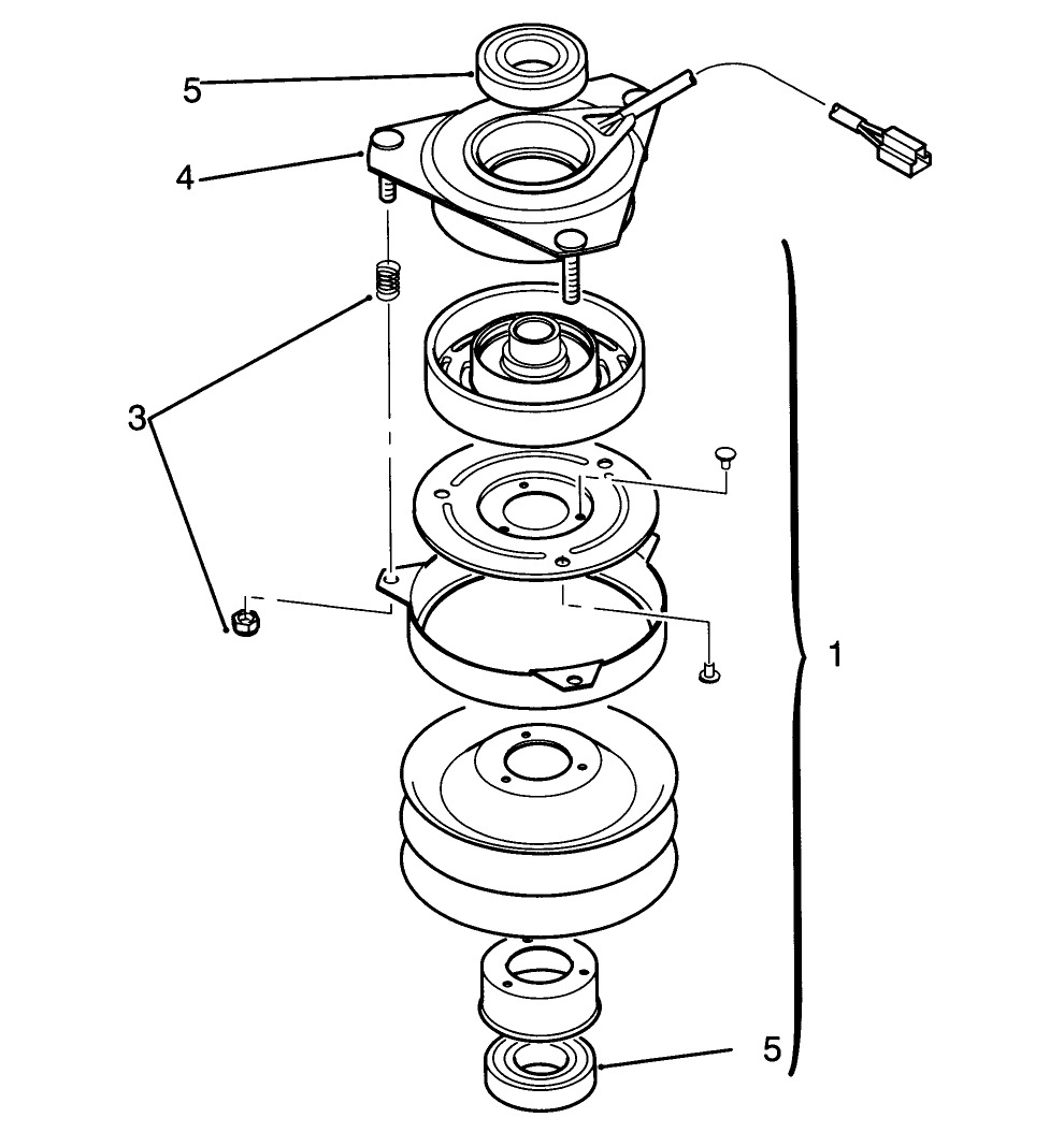 Clutch Assembly 92-1686 Diagram and Parts List for 72081 3900001 - 3999999 Toro Lawn Tractor