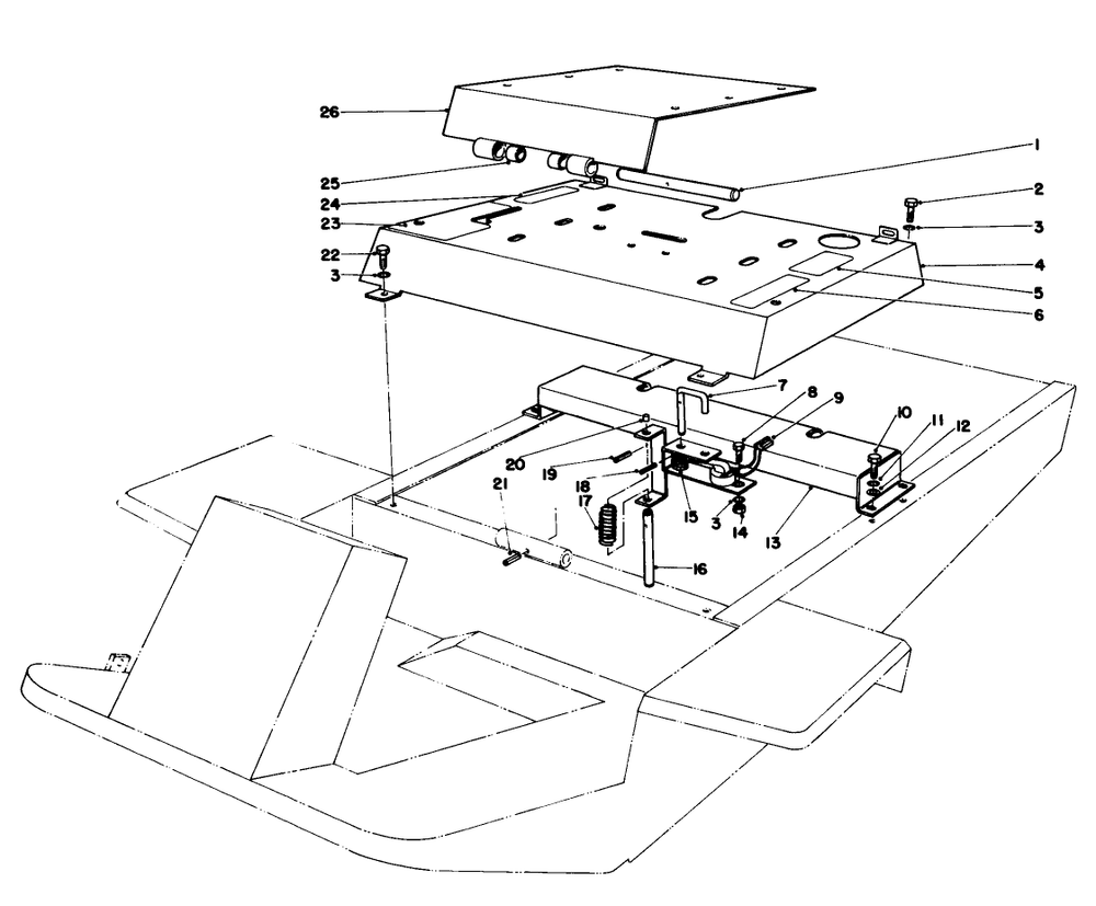 Seat Mount Assembly Diagram and Parts List for 30775 400001 - 499999 Toro Lawn Tractor
