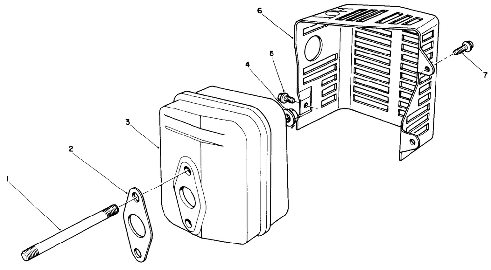 Muffler Assembly (Engine Model No. Vmk9-2) Diagram and Parts List for 26621 0000001 - 0999999 Toro Lawn Mower