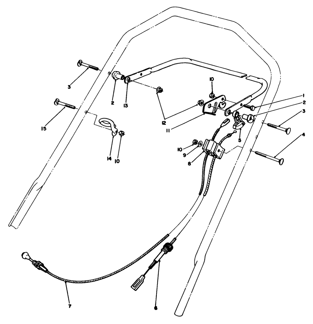 Traction Control Assembly Diagram and Parts List for 20321 2000001 - 2999999 Toro Lawn Mower