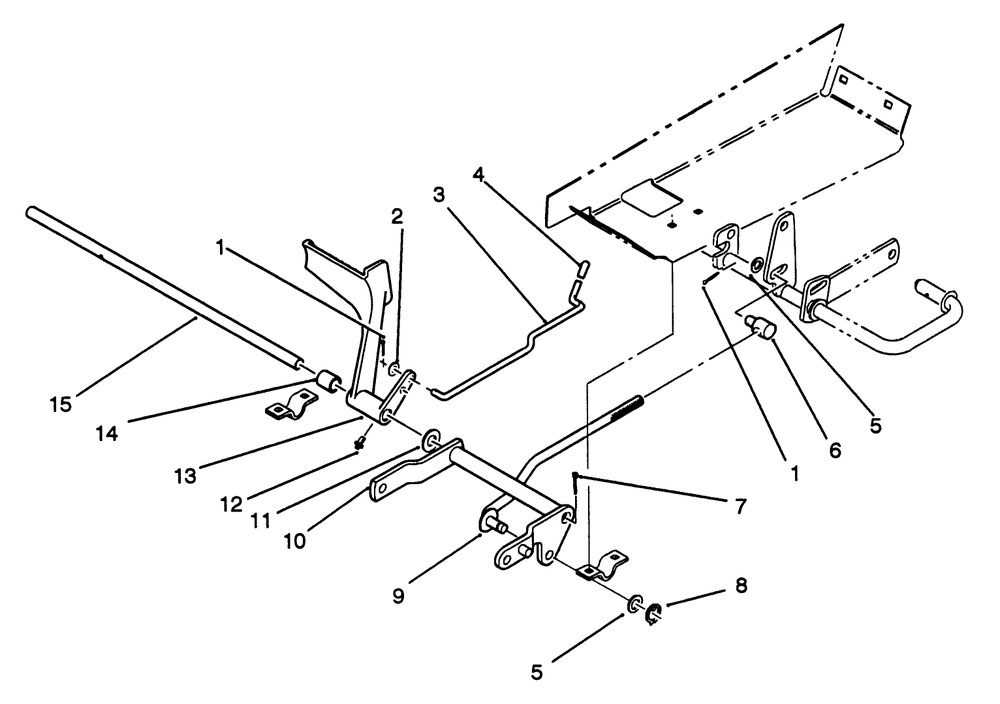 Brake Pedal Assembly Diagram and Parts List for 72041 3900001 - 3999999 Toro Lawn Tractor