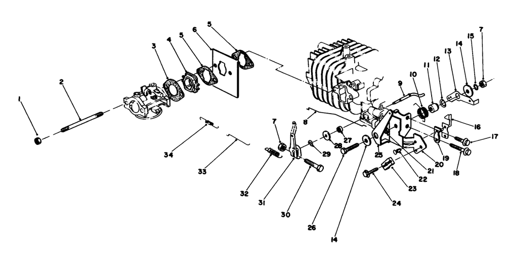 Governor Assembly Diagram and Parts List for 20684 4000001 - 4999999 Toro Lawn Mower