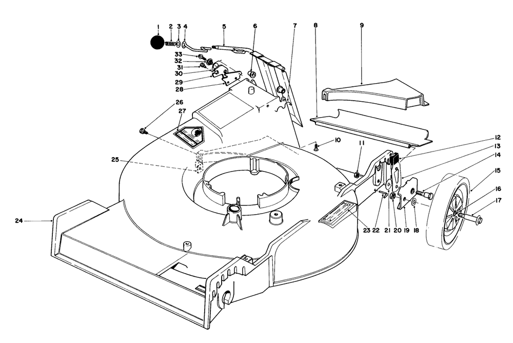 Housing Assembly Diagram and Parts List for 20773 3000001 - 3999999 Toro Lawn Mower