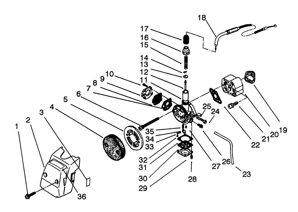 Engine Assembly (Continued) Diagram and Parts List for 51660 2000001 - 2999999 Toro Trimmer