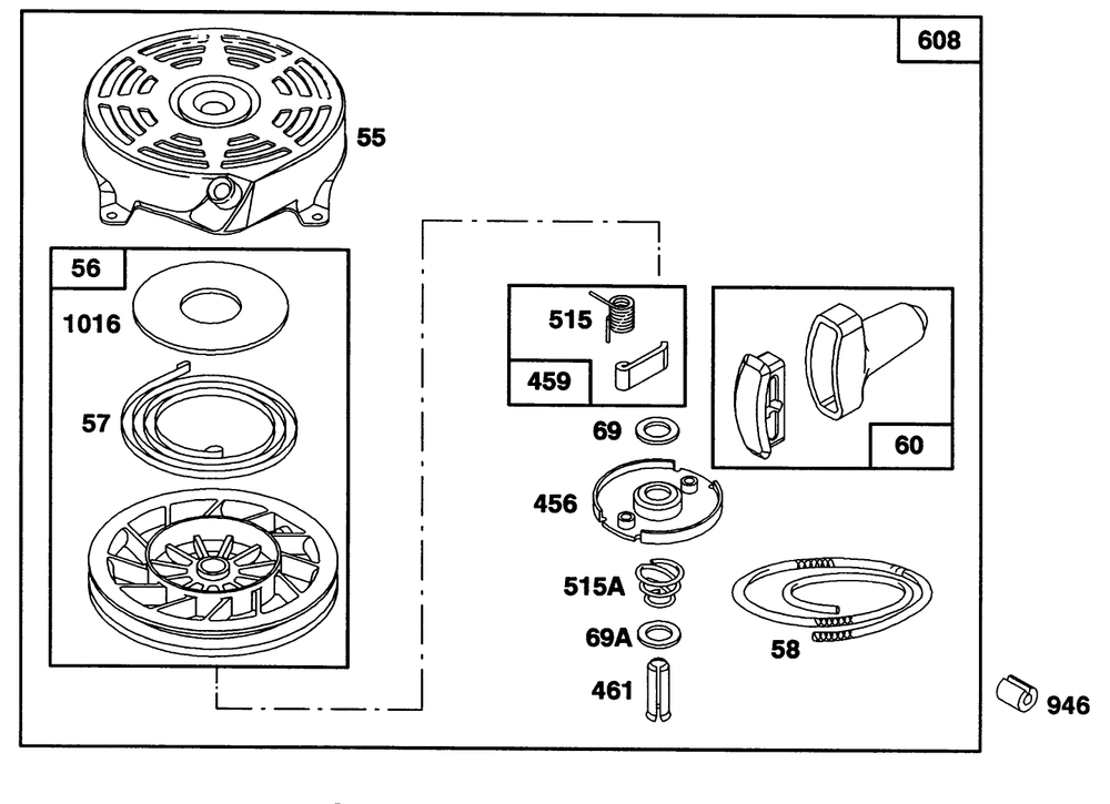 Engine Briggs & Stratton Model 122702-3188-01 Diagram and Parts List for 20212 1000001 - 1999999 Toro Lawn Mower