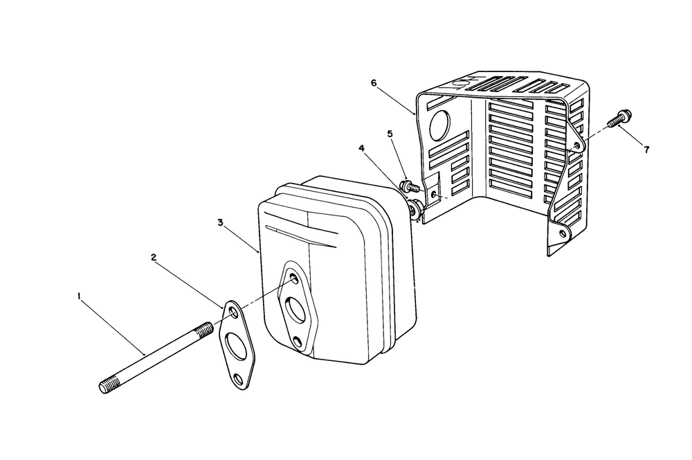 Muffler Assembly (Engine No. Vml0-7) Diagram and Parts List for 26620BF 1000001 - 1999999 Toro Lawn Mower