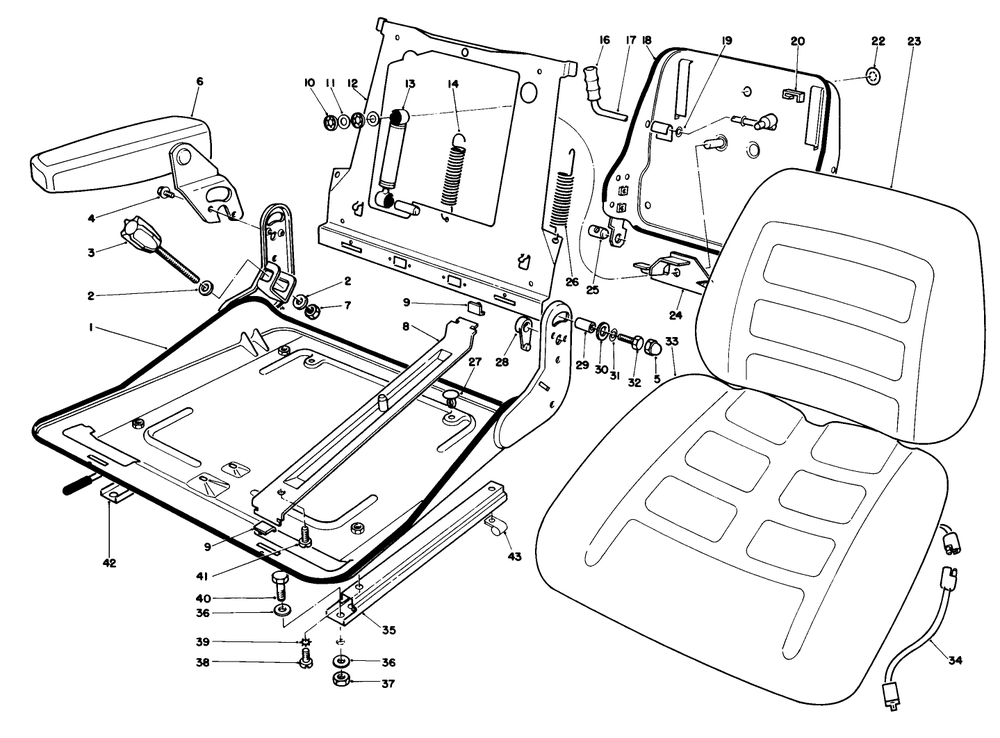 Deluxe Suspension Seat Kit Model No. 30756 (Optional) Diagram and Parts List for 30754 7000001 - 7999999 Toro Lawn Tractor